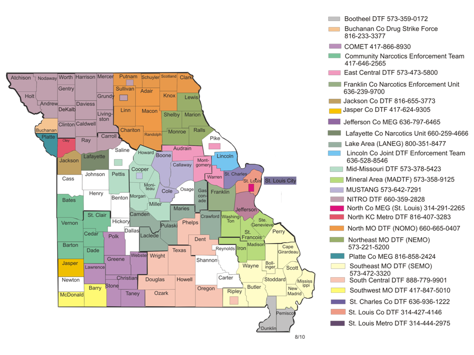 Narcotics Vice Task Force Map