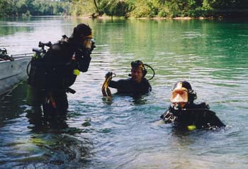 Water Patrol Dive Team in Water