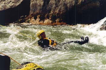 Water Patrol Dive Team in the rapids